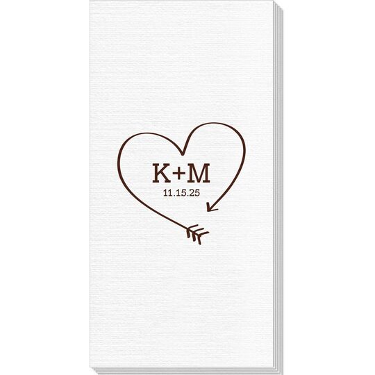 Heart Made of Arrow Deville Guest Towels